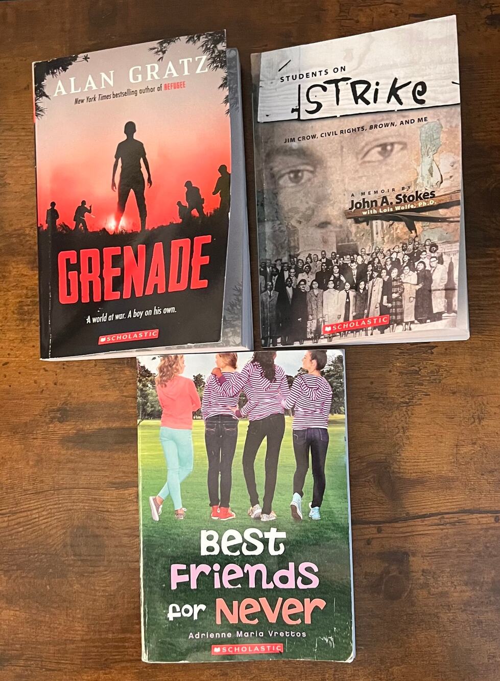 3 Middle Grade Books Lot Alan Gratz Grenade History Grades 5-8 Scholastic